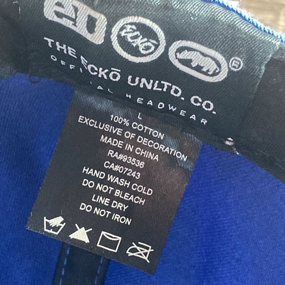 Ecko Unltd 72 Puff Paint Flat Brim Baseball Cap Hat Large Fitted - Picture 11 of 11